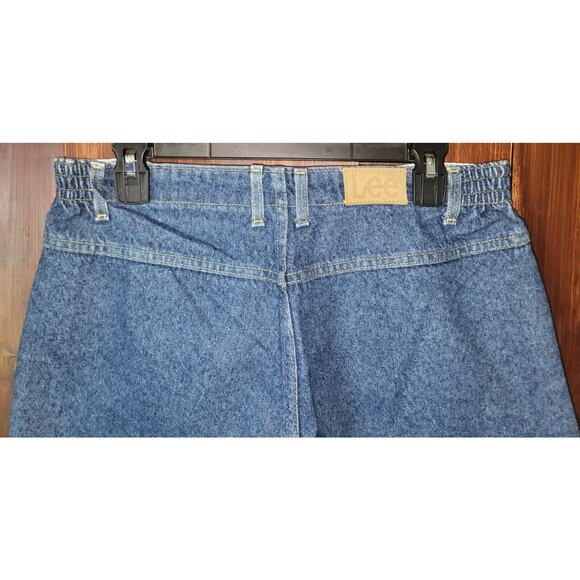 VTG Lee High Rise Mom Jeans Women 12 Long USA Made 90s Pleated Tapered Cotton - Picture 6 of 7